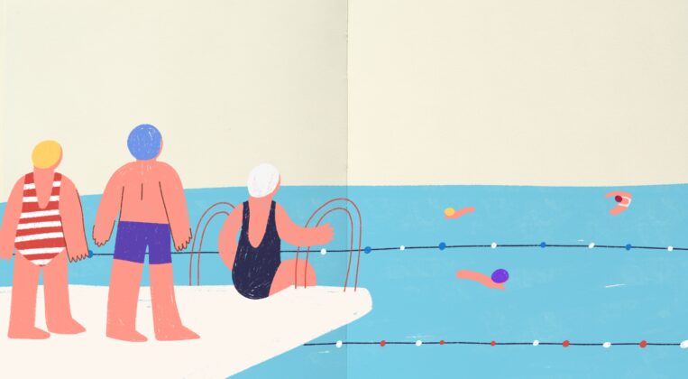 Рисунок - дети плавание бассейн